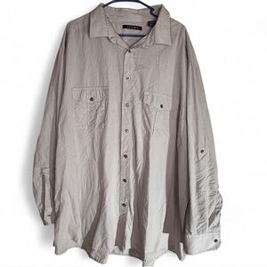 Tan  Button-Up Shirt